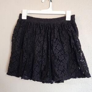 Forever 21 Black Lace Skater Skirt Size 28